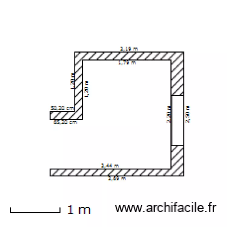 Salle de Bain. Plan de 