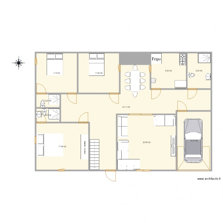 logement1. Plan de 0 pièce et 0 m2