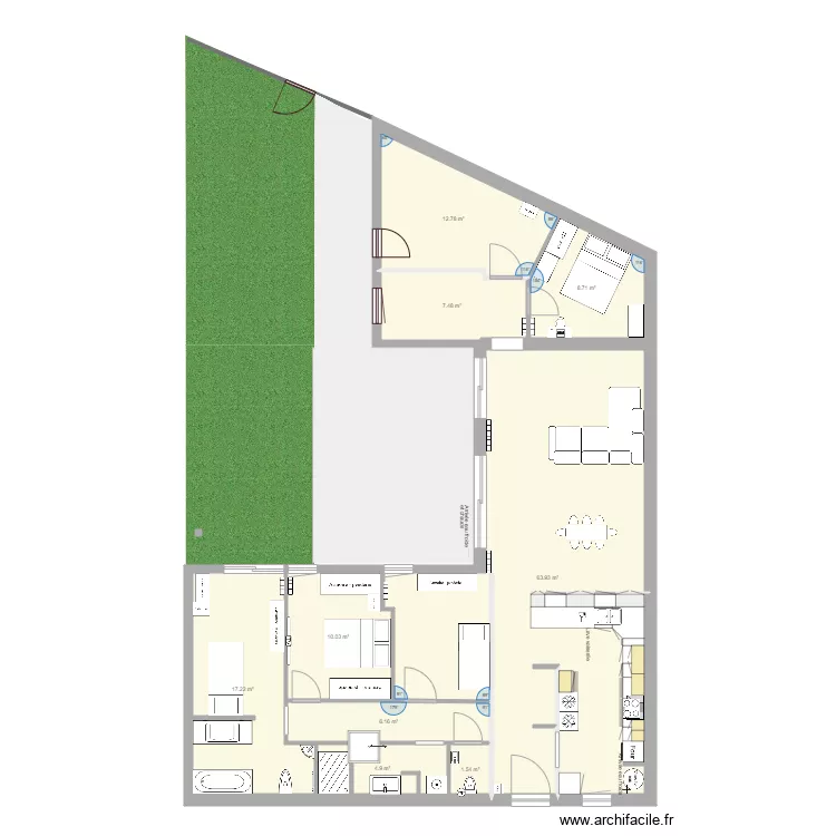 Plan Totale Chantier future maison . Plan de 