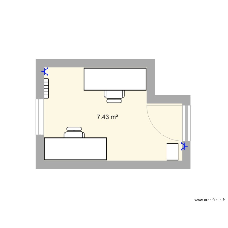 Bureau. Plan de 0 pièce et 0 m2