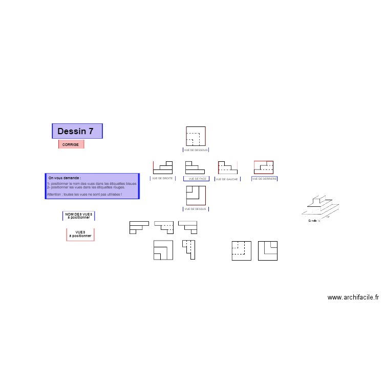 D 7 Corrigé. Plan de 0 pièce et 0 m2