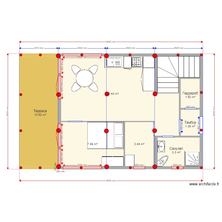 45 9 svai. Plan de 0 pièce et 0 m2