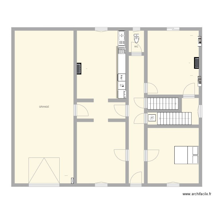 Plan maison Eric    rez de chaussée. Plan de 0 pièce et 0 m2