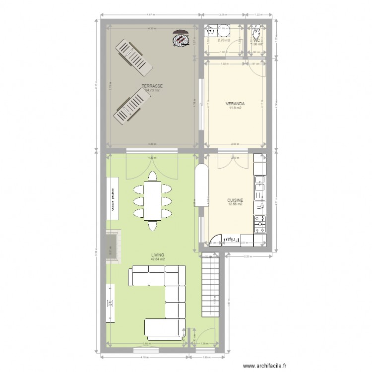 David. Plan de 0 pièce et 0 m2