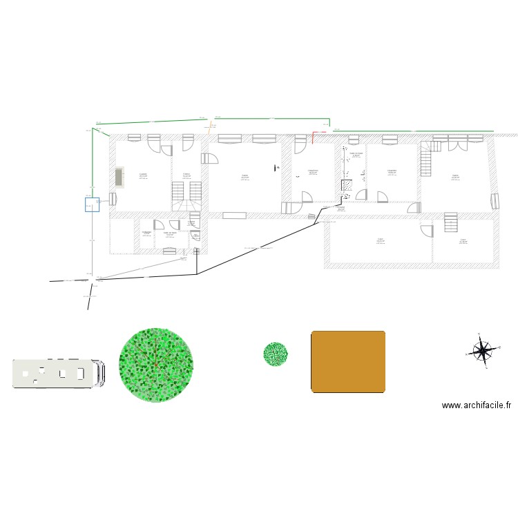 Athée RdC. Plan de 0 pièce et 0 m2