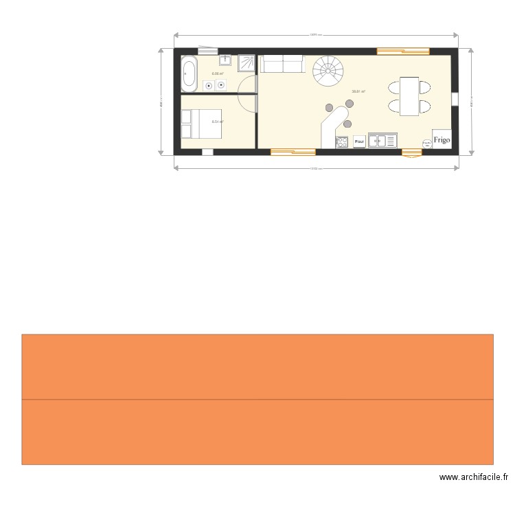 parisot projet etable rdc  11 oct . Plan de 7 pièces et 97 m2