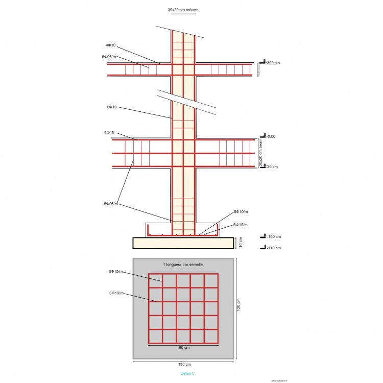 feraillage Q10. Plan de 0 pièce et 0 m2