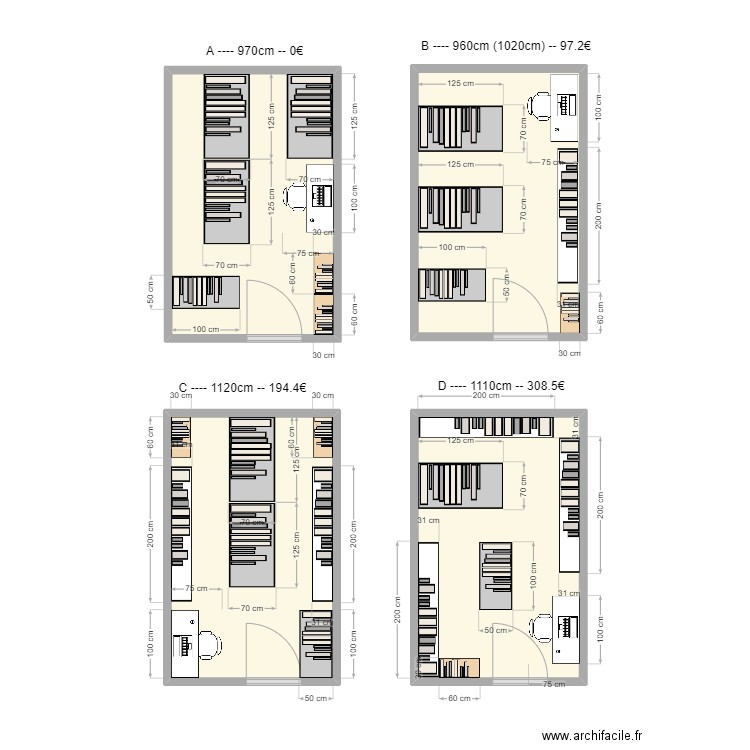 Parthothèque Limonest 2023 bis. Plan de 4 pièces et 36 m2
