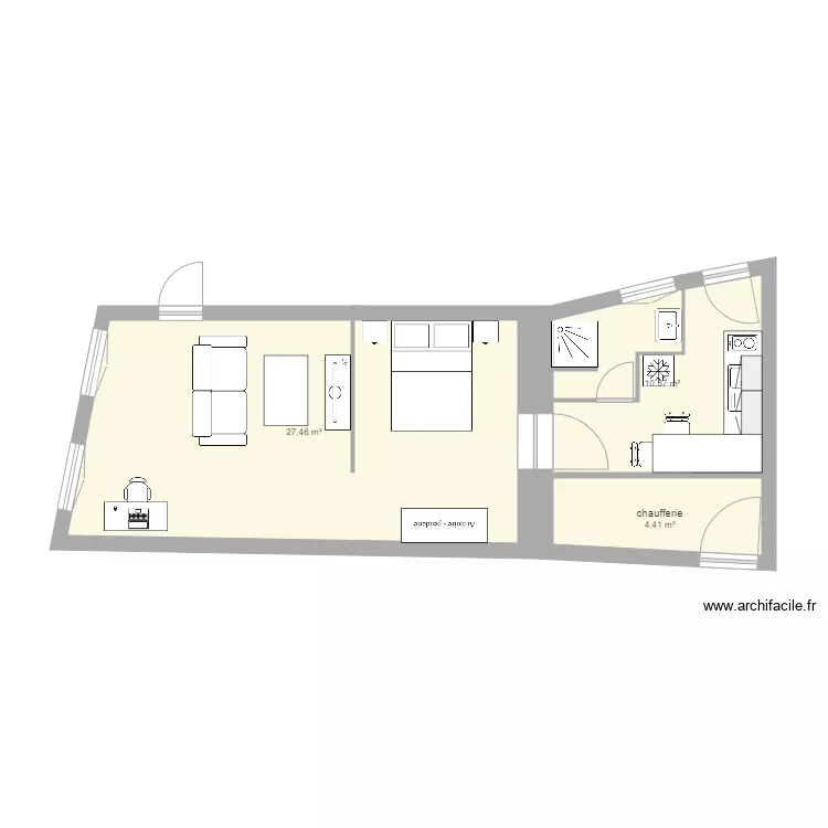 maison du 12 rdc. Plan de 