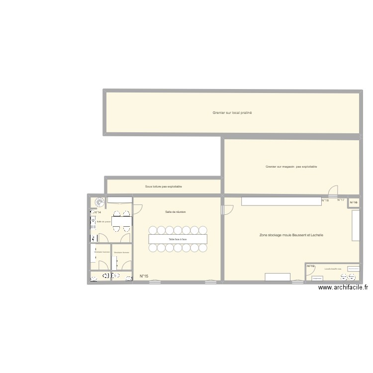 Lachelle étage plan dératisation. Plan de 11 pièces et 306 m2