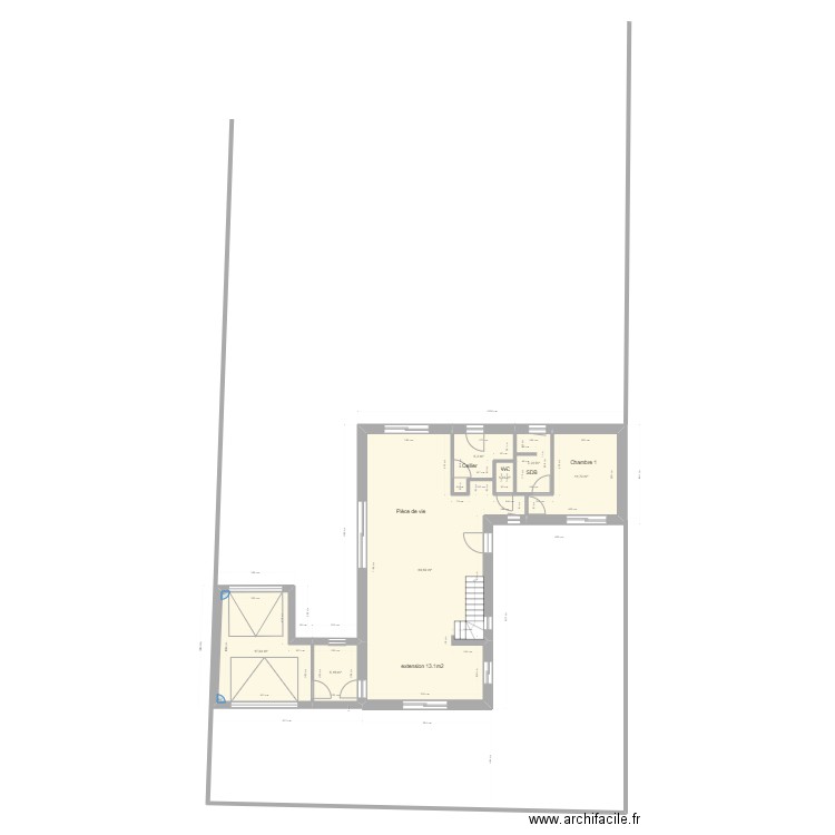 Bastoon 8. Plan de 7 pièces et 106 m2
