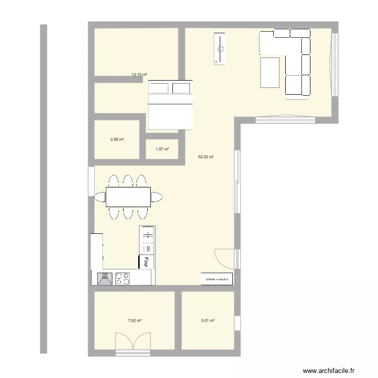 maison l. Plan de 