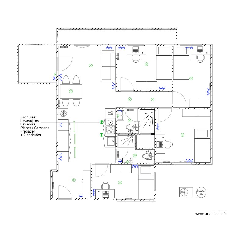 Villareal calefaction. Plan de 0 pièce et 0 m2