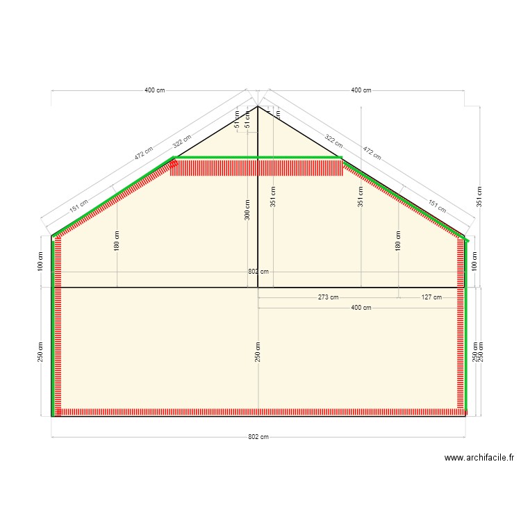 Coupe isolation. Plan de 0 pièce et 0 m2