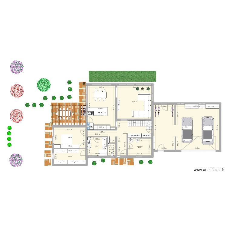 GIF EST V2. Plan de 17 pièces et 258 m2