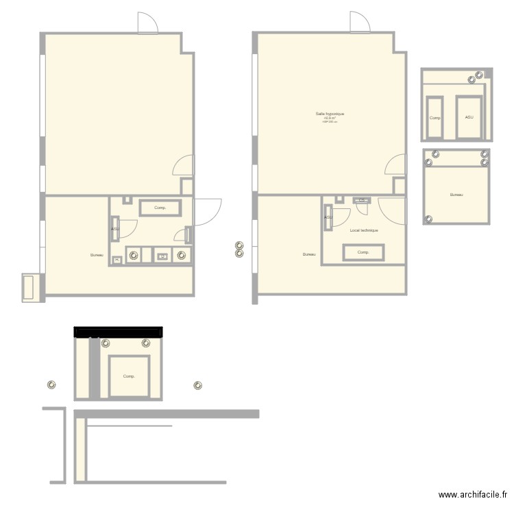 Valenciennes. Plan de 37 pièces et 193 m2