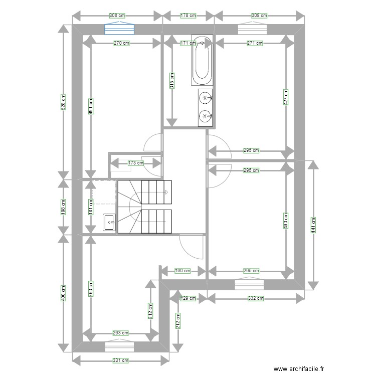 saintt remy . Plan de 11 pièces et 129 m2