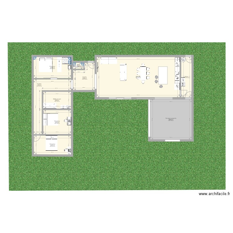 La Bourdounette. Plan de 10 pièces et 167 m2