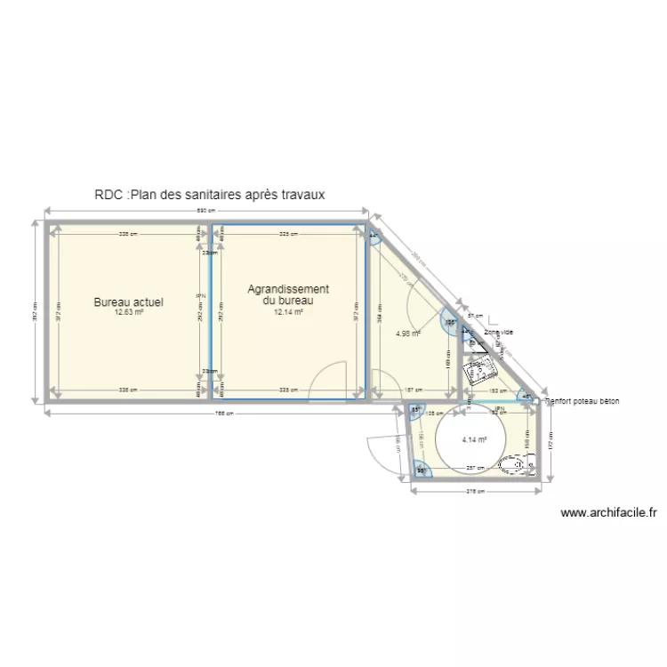 Garage Tiroy après travaux. Plan de Garage Tiroy après travaux. Plan de