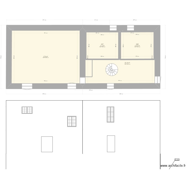 SOULAGETTE2. Plan de 11 pièces et 417 m2