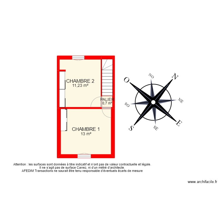 BI 14118. Plan de 11 pièces et 77 m2