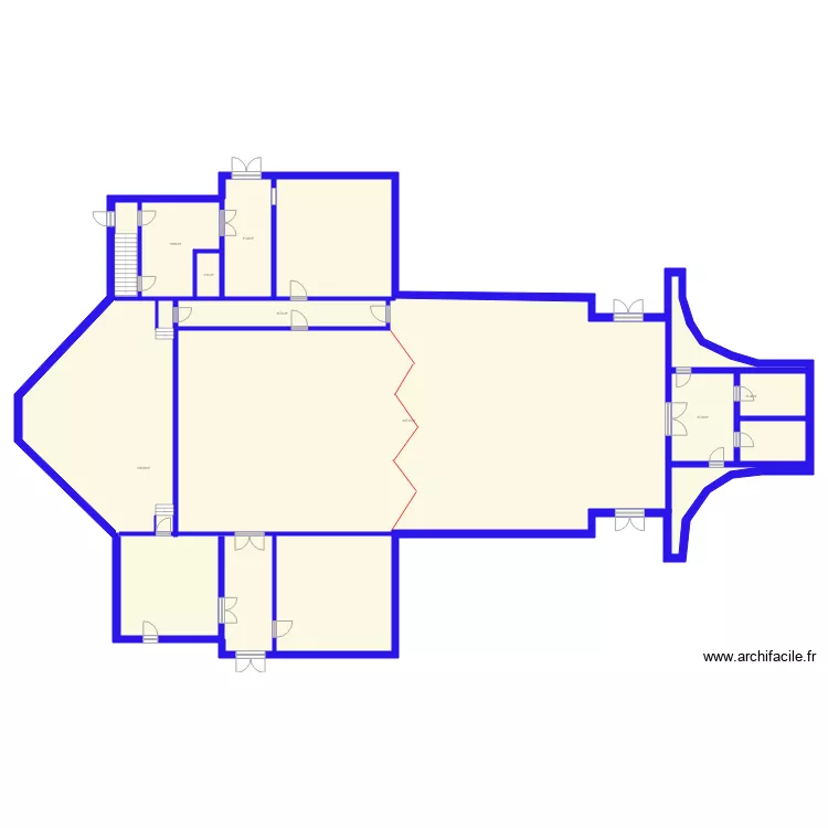 plan &eacute;vacuation Rdc STE. Plan de 