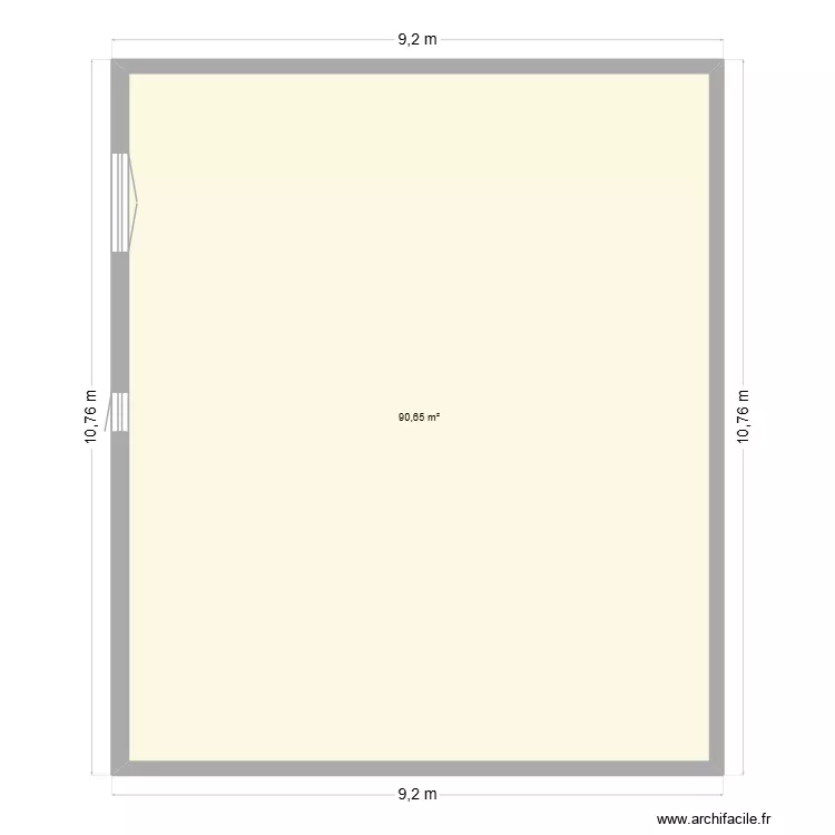 terrasse 2. Plan de 1  et 91 m²