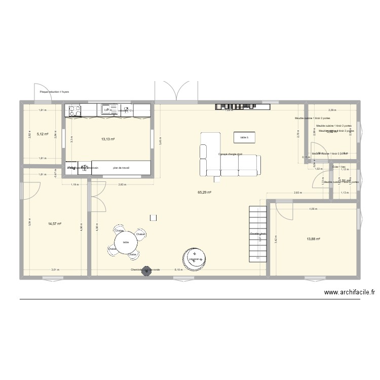 charleroi91. Plan de 7 pièces et 120 m2