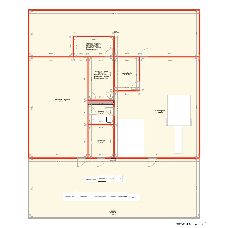 Tailpied. Plan de 8 pièces et 346 m2