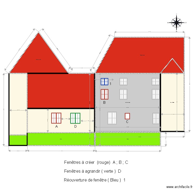 Façade Nord PCMI 5 5. Plan de 0 pièce et 0 m2