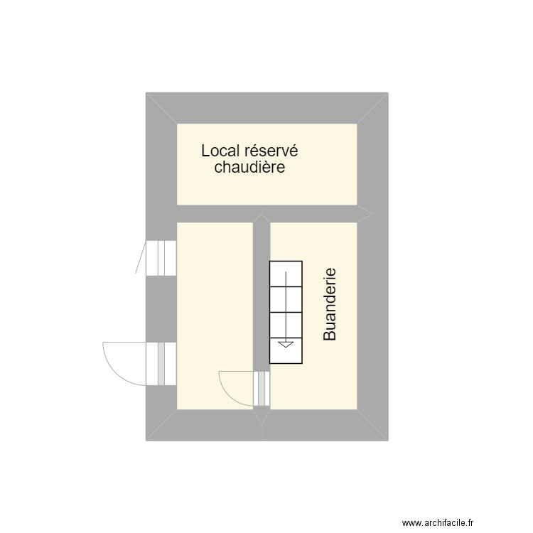 CAVE LESDINS 18 G. Plan de 2 pièces et 4 m2