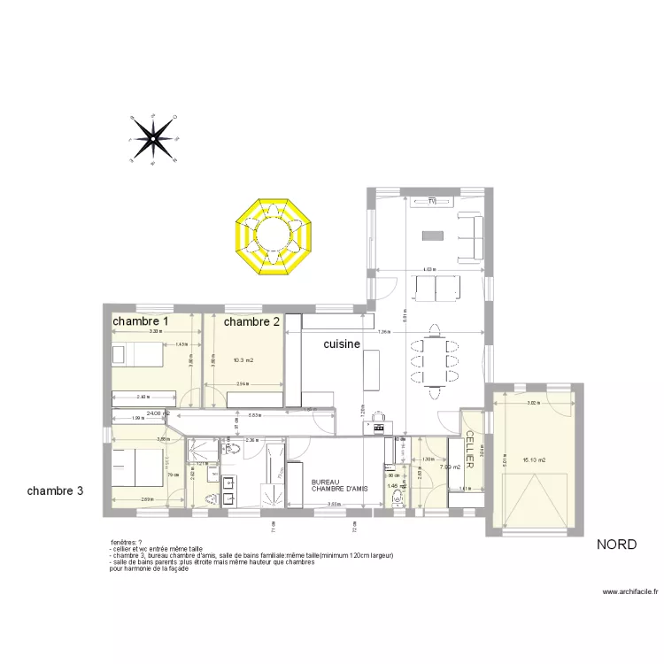 plan douds  DIMANCHE modifs placards chambres 1. Plan de 