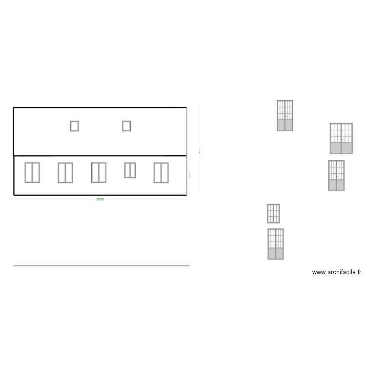 Hausler façade arrière. Plan de 0 pièce et 0 m2