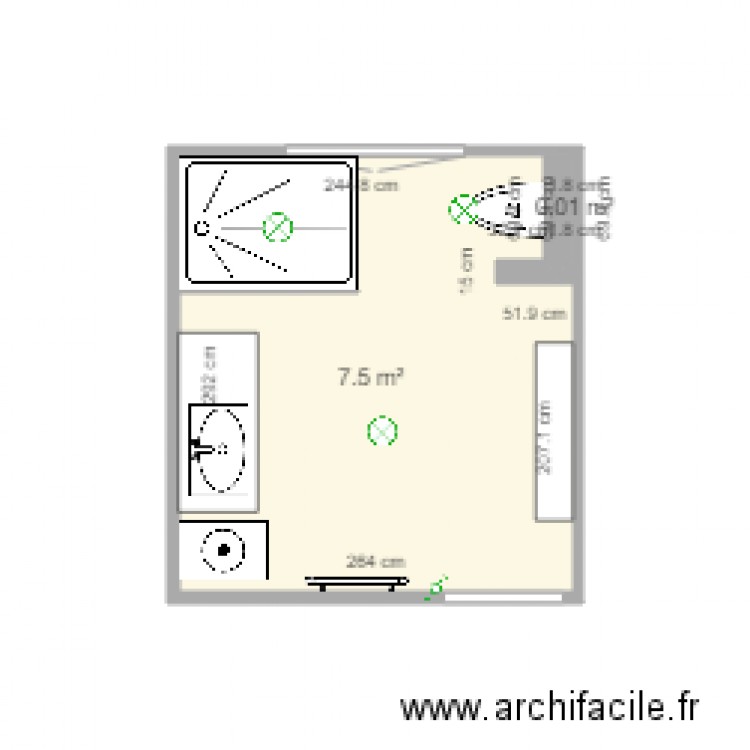 salle de bain. Plan de 0 pièce et 0 m2