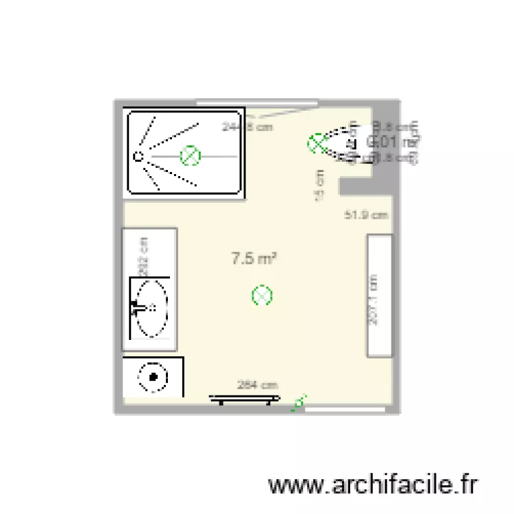 salle de bain. Plan de salle de bain. Plan de