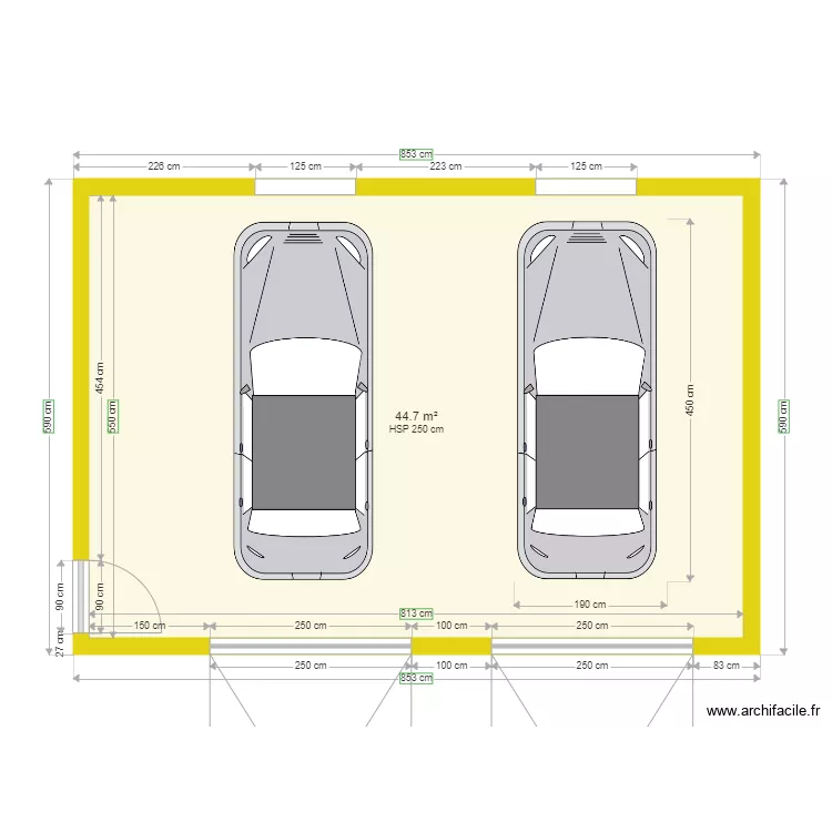 DOUBLE GARAGE. Plan de 
