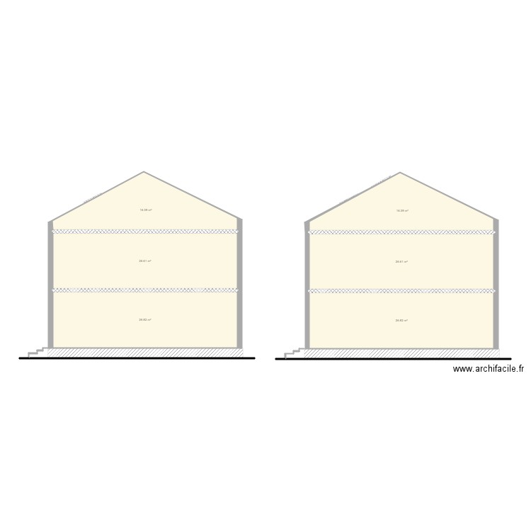 Plans de coupes. Plan de 0 pièce et 0 m2