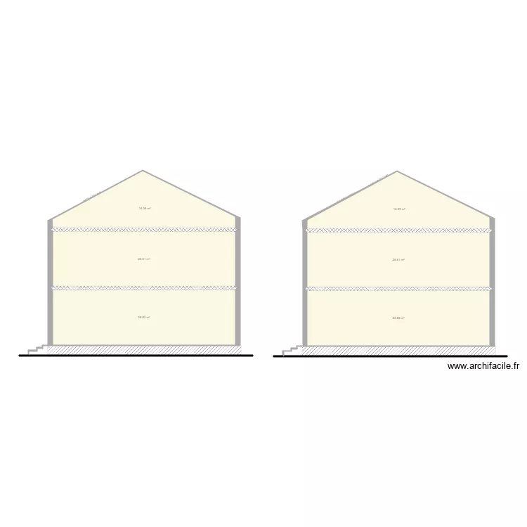 Plans de coupes. Plan de 