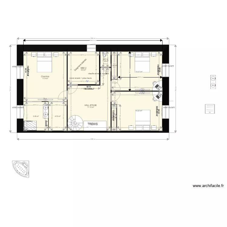 courcy maison. Plan de 