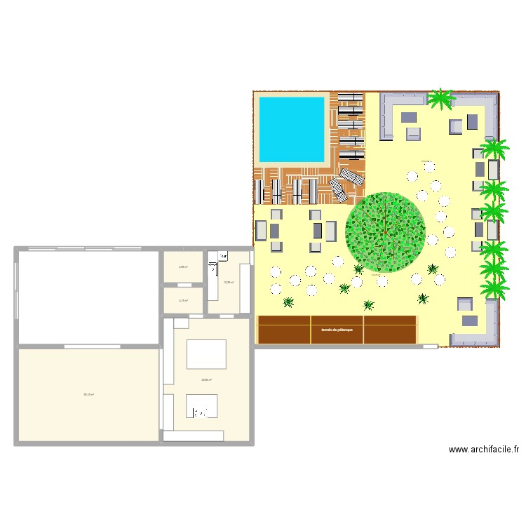 restau. Plan de 0 pièce et 0 m2