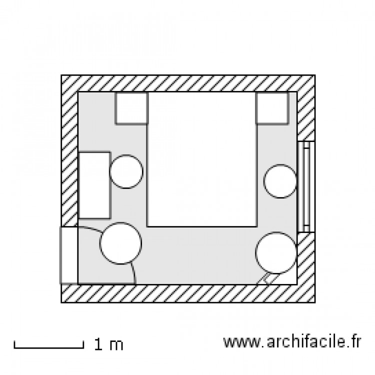 Chambre JG T3  Lit 140 X 190 avec commode V 19 Mars 2012. Plan de 0 pièce et 0 m2