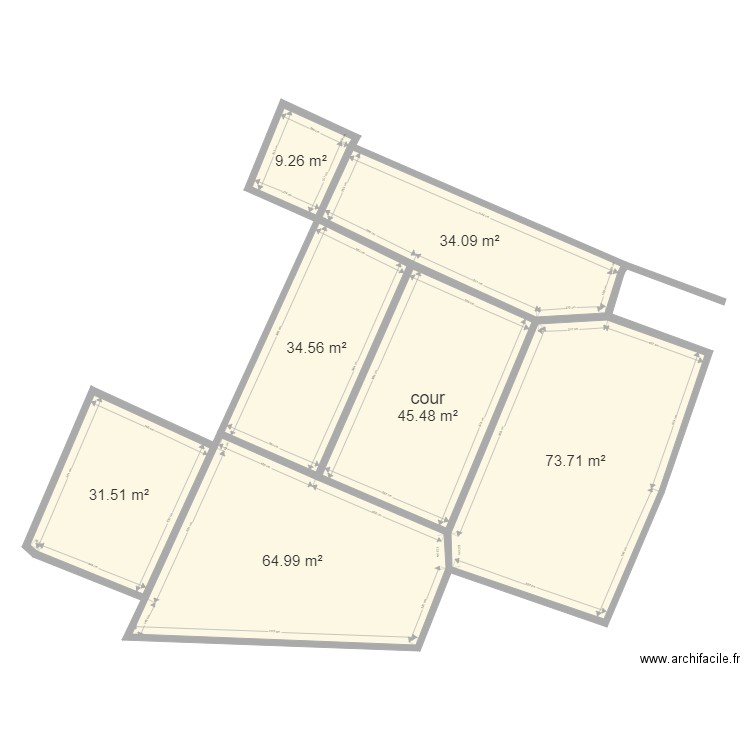 SURFACE AU SOL MAISON ST LUMINE  DECOUPE METRE. Plan de 0 pièce et 0 m2