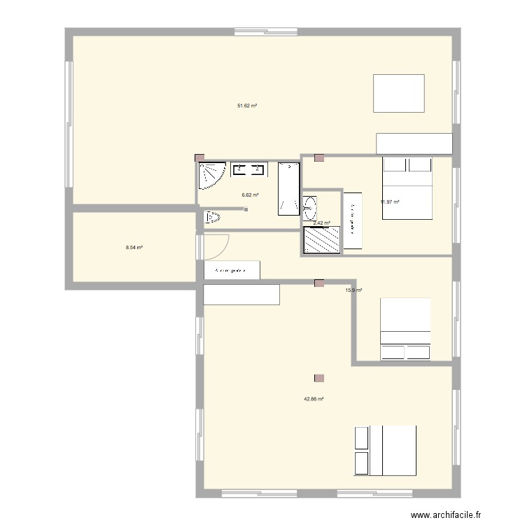 essai rdc. Plan de 0 pièce et 0 m2