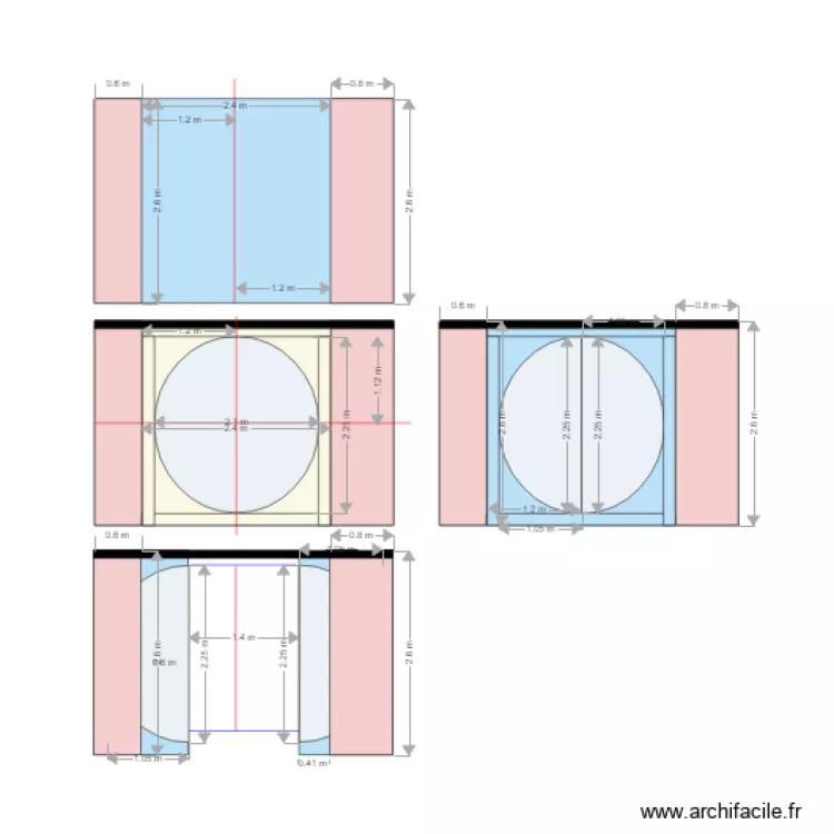 porte separation salon boulets. Plan de 