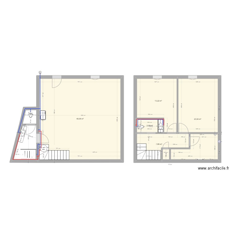 maison l'isle du nord elec eau. Plan de 5 pièces et 96 m2