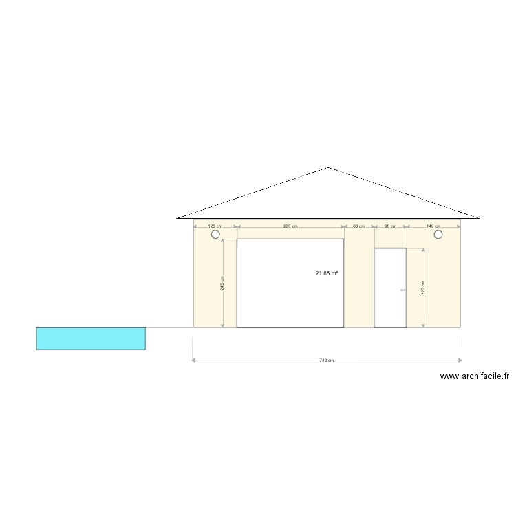 porteestterasse. Plan de 0 pièce et 0 m2