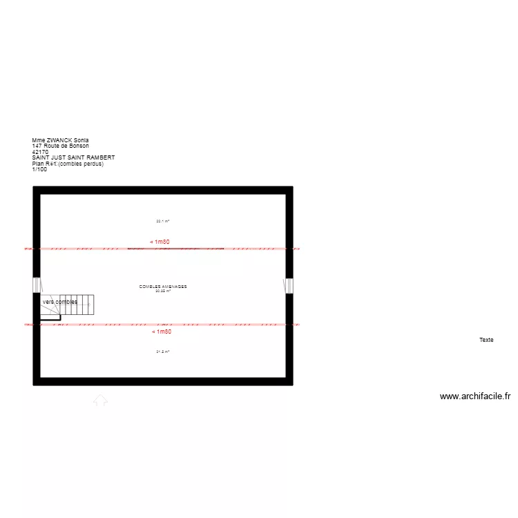 ZWANCK 42170 ST JUST. Plan de ZWANCK 42170 ST JUST. Plan de