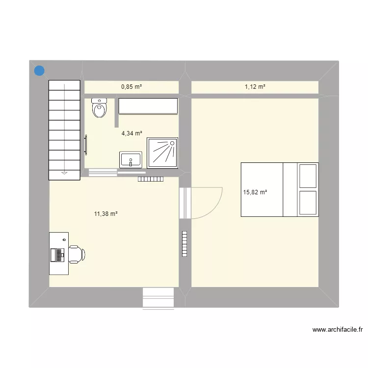 71 route de la frelaudais (&eacute;tage). Plan de 