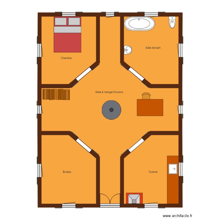 Maison Senza. Plan de 0 pièce et 0 m2