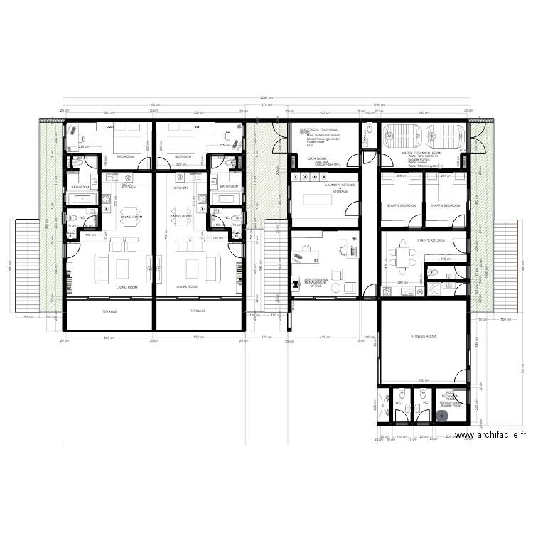 INZOZI 5. Plan de 128 pièces et 1503 m2